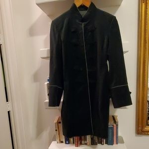 Green Velvet Military Jacket